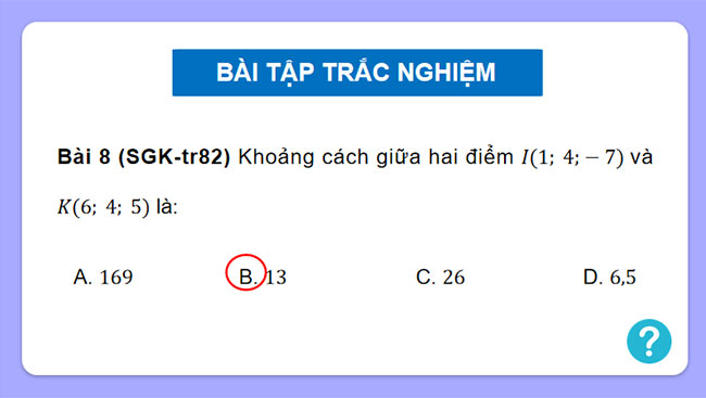 Bài tập cuối chương 2 Toán 12 Cánh diều