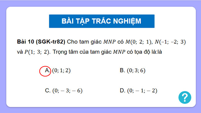 Bài tập cuối chương 2 Toán 12 Cánh diều