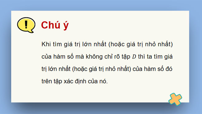 Giá trị lớn nhất và giá trị nhỏ nhất của hàm số