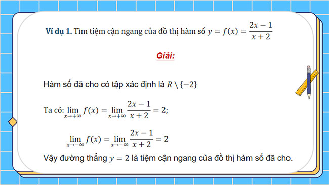 Đường tiệm cận của đồ thị hàm số