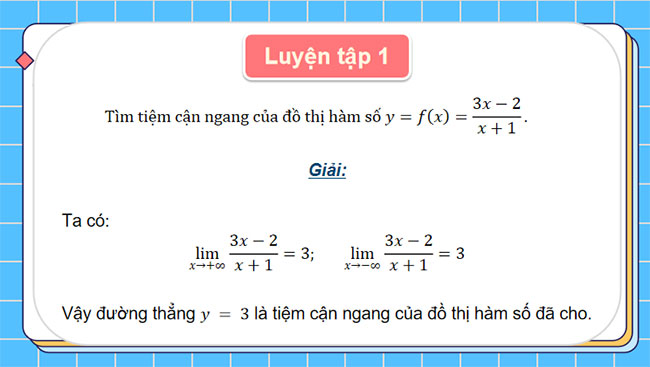 Đường tiệm cận của đồ thị hàm số
