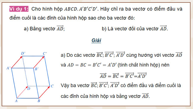 Vectơ và các phép toán vectơ trong không gian