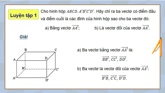 Vectơ và các phép toán vectơ trong không gian
