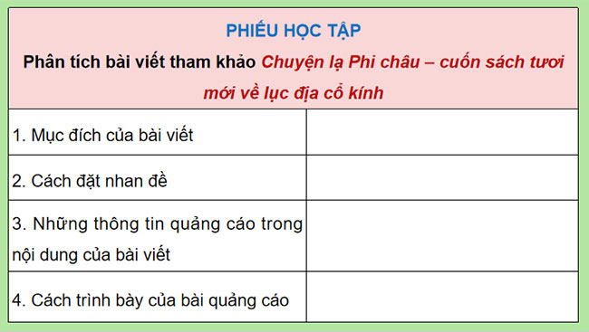 Giáo án PowerPoint Ngữ văn 9 Quảng bá giá trị của sách