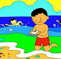 Giáo án mầm non: Bài thơ Bé và biển