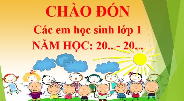 PowerPoint chào đón học sinh lớp 1