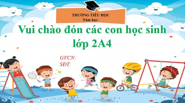 PowerPoint chào đón học sinh lớp 2