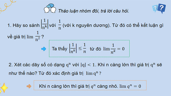 Giáo án PowerPoint Toán 11 Bài 1: Giới hạn của dãy số