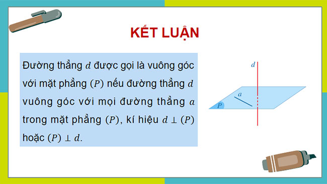 Đường thẳng vuông góc với mặt phẳng