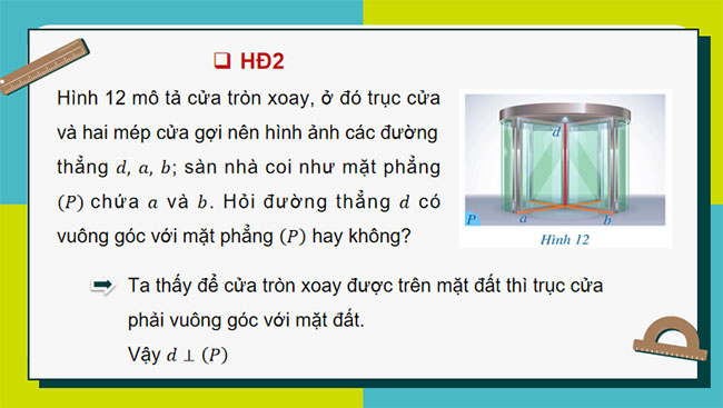 Đường thẳng vuông góc với mặt phẳng