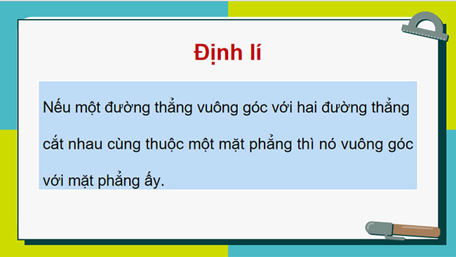 Đường thẳng vuông góc với mặt phẳng