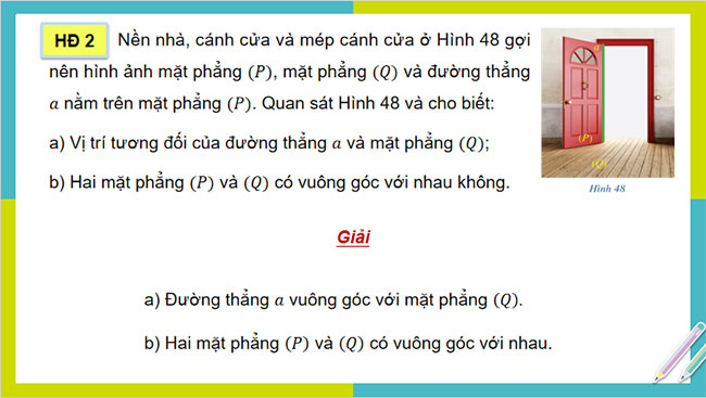 Hai mặt phẳng vuông góc