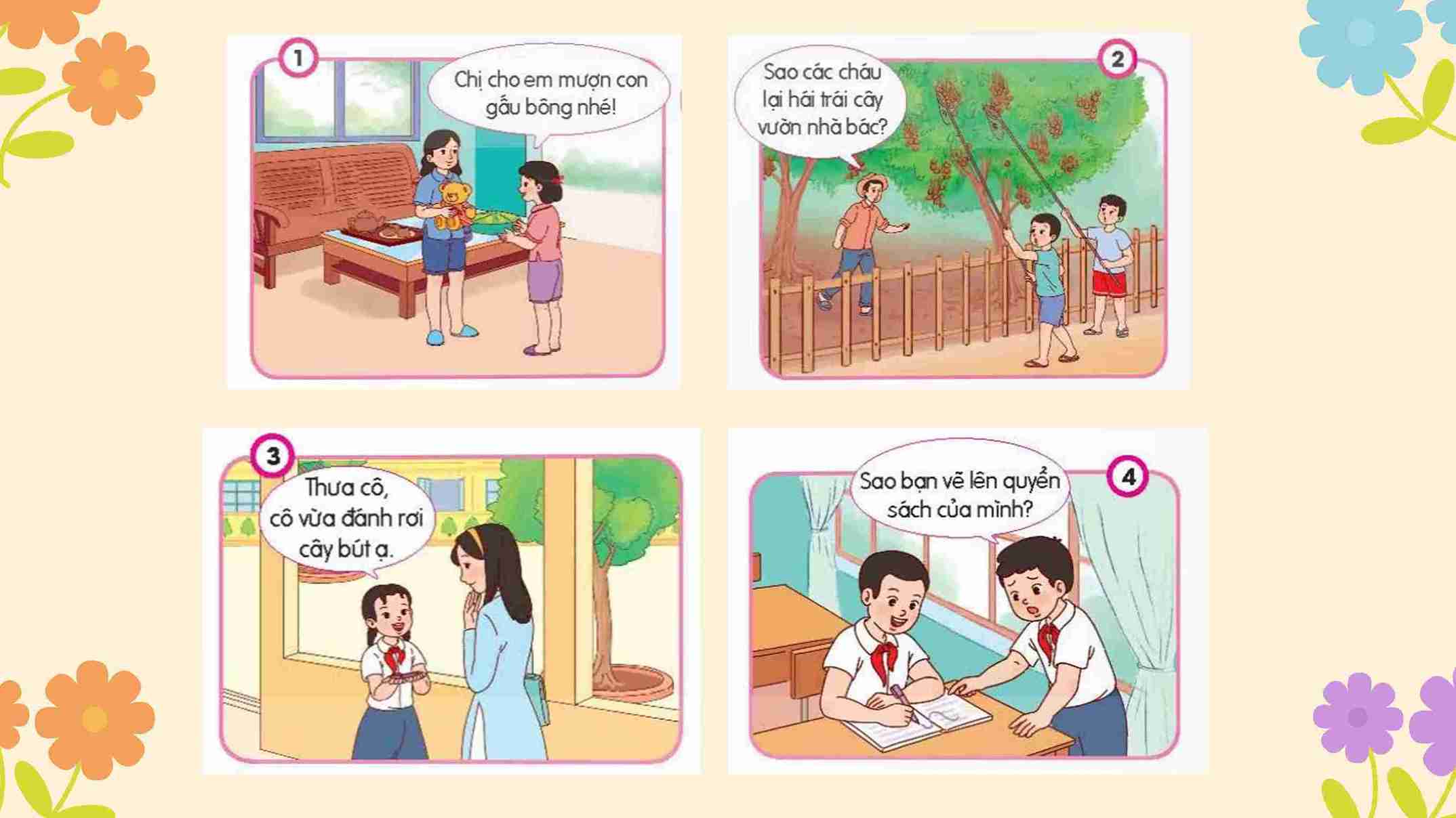 Bài 6: Em tôn trọng tài sản của người khác