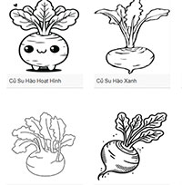 Giáo án mầm non: Tô màu củ su hào