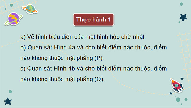 Điểm đường thẳng và mặt phẳng trong không gian