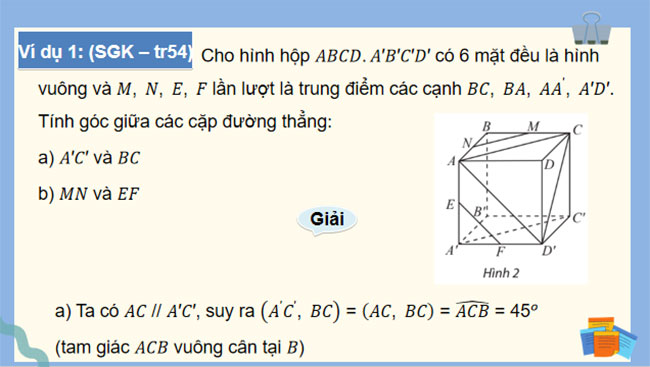 Hai đường thẳng vuông góc