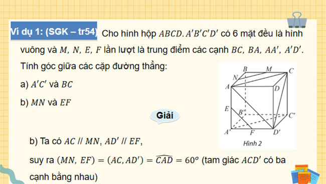 Hai đường thẳng vuông góc
