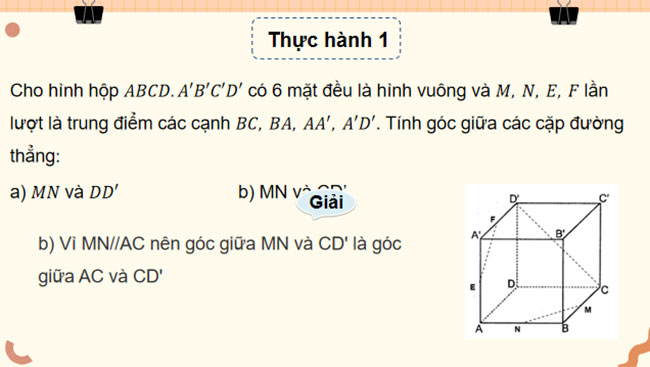 Hai đường thẳng vuông góc