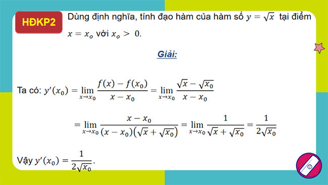Các quy tắc tính đạo hàm