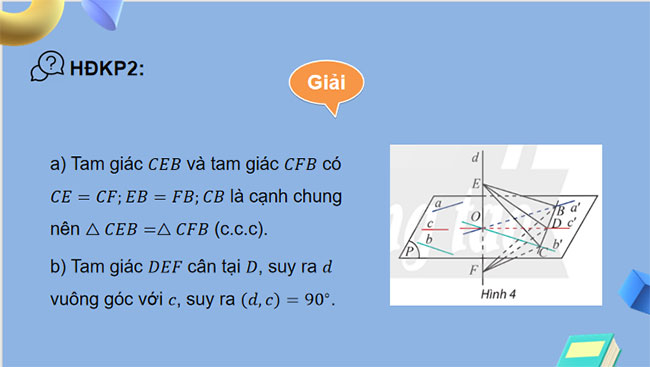 Đường thẳng vuông góc với mặt phẳng