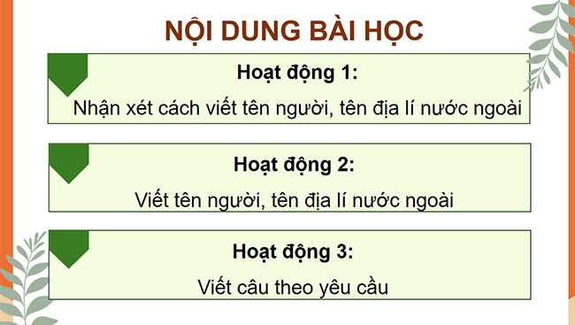 PowerPoint Viết tên người, tên địa lí nước ngoài