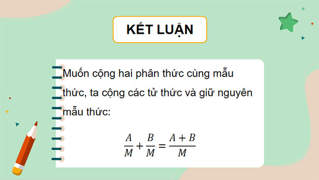 Phép cộng phép trừ phân thức đại số