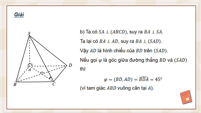 Góc giữa đường thẳng và mặt phẳng Góc nhị diện