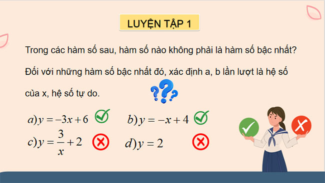 Giáo án PowerPoint Toán 8 Bài 3: Hàm số bậc nhất y = ax + b