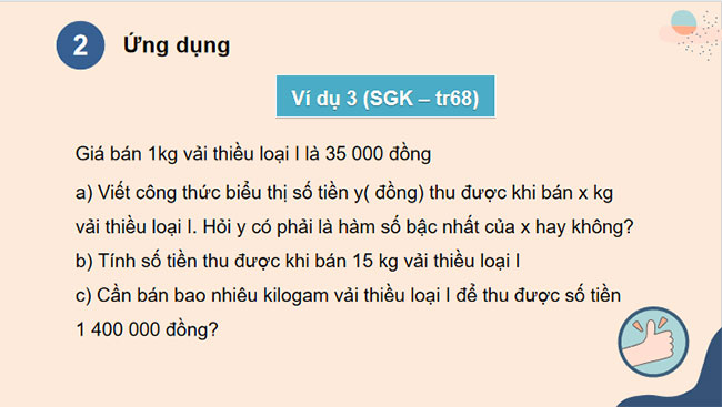 Giáo án PowerPoint Toán 8 Bài 3: Hàm số bậc nhất y = ax + b