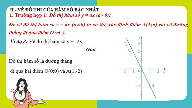 Đồ thị của hàm số bậc nhất y = ax + b
