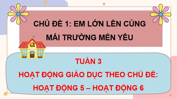 PowerPoint Tuần 3 Chủ đề 1: Em lớn lên cùng mái trường mến yêu