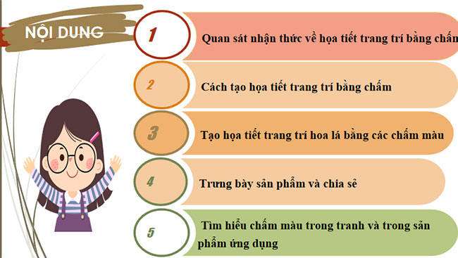 Tạo họa tiết trang trí bằng chấm màu