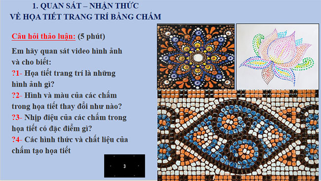 Tạo họa tiết trang trí bằng chấm màu