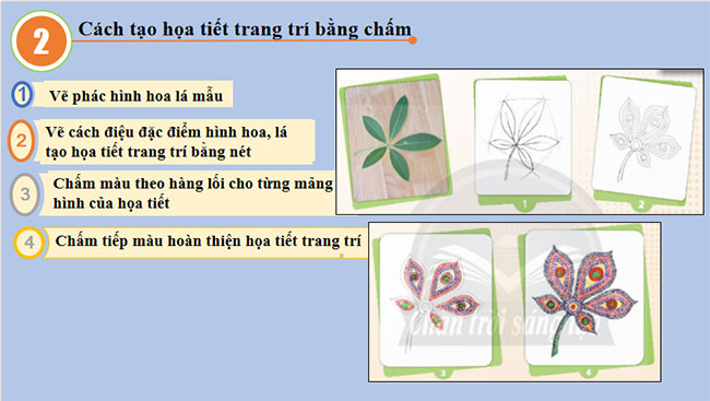 Tạo họa tiết trang trí bằng chấm màu