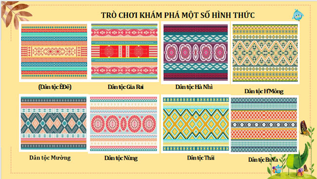 Tạo mẫu nền trang trí với họa tiết dân tộc thiểu số Việt Nam