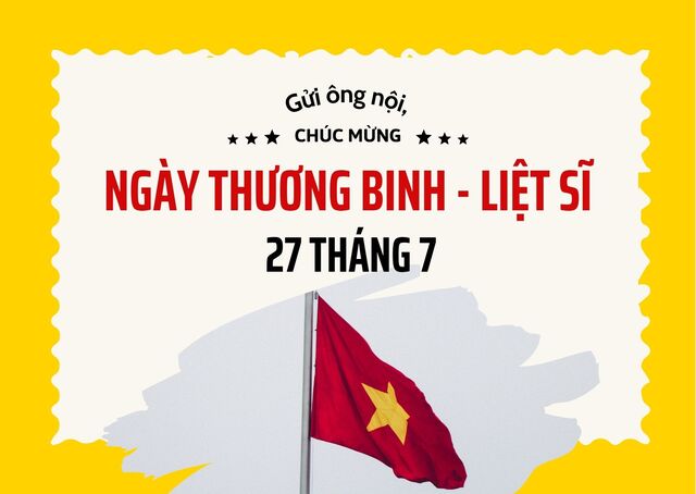 Thiệp chúc mừng ngày 27/7 gửi ông nội