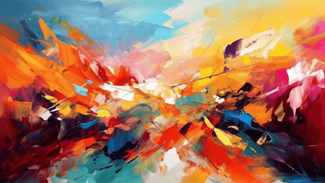 Tranh trang trí với màu tương phản