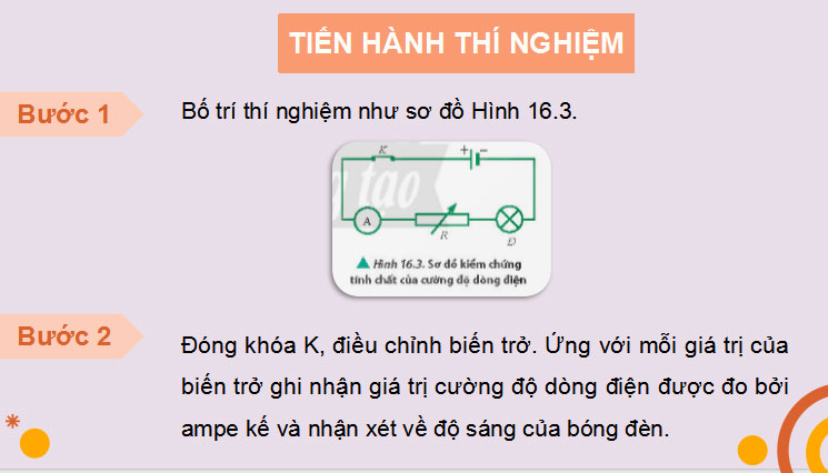 Giáo án PowerPoint Vật lí 11 Bài 16: Dòng điện Cường độ dòng điện