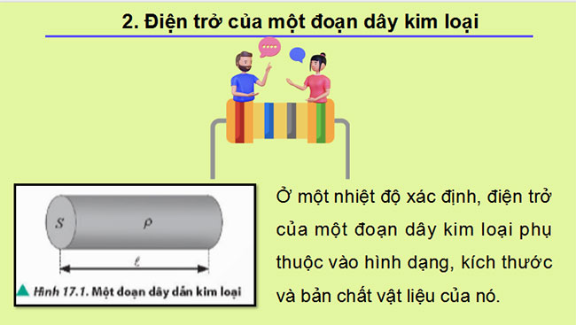 Giáo án PowerPoint Vật lí 11 Bài 17: Điện trở Định luật Ohm