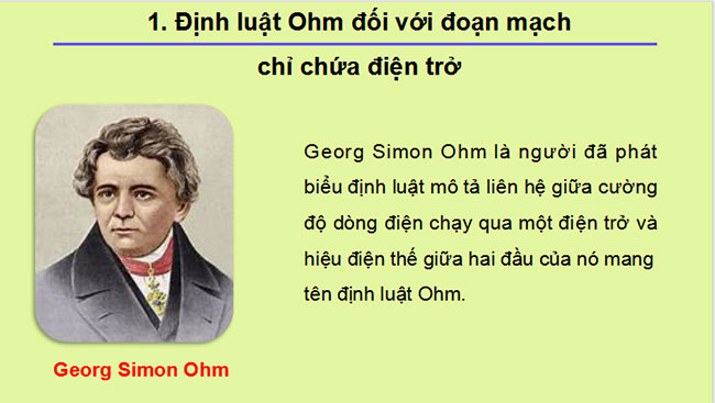 Giáo án PowerPoint Vật lí 11 Bài 17: Điện trở Định luật Ohm
