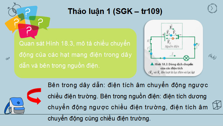 Giáo án PowerPoint Vật lí 11 Bài 18: Nguồn điện