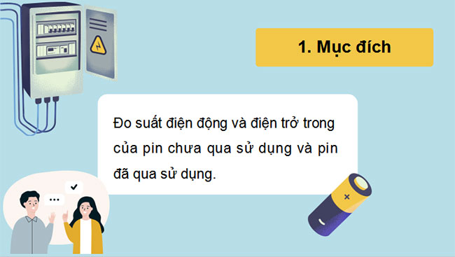 Giáo án PowerPoint Vật lí 11 Bài 20: Thực hành xác định suất điện động và điện trở trong của pin