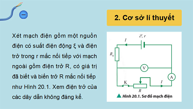 Giáo án PowerPoint Vật lí 11 Bài 20: Thực hành xác định suất điện động và điện trở trong của pin