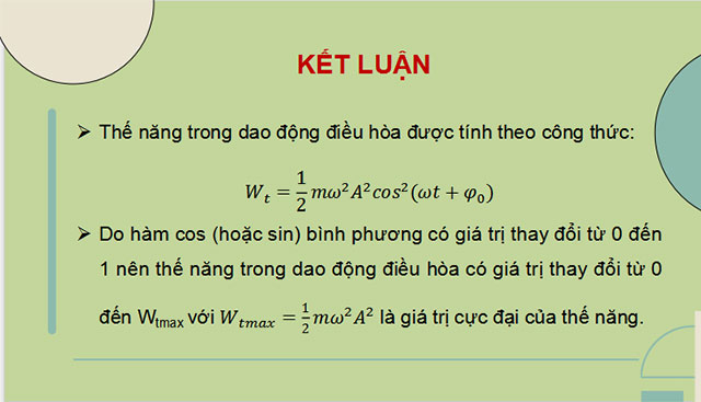 Giáo án PowerPoint Vật lí 11 Bài 3: Năng lượng trong dao động điều hoà