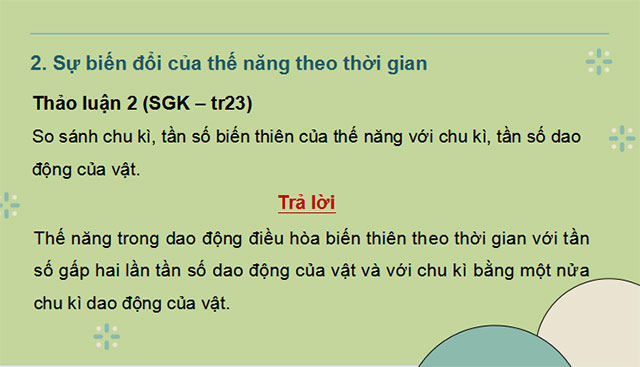 Giáo án PowerPoint Vật lí 11 Bài 3: Năng lượng trong dao động điều hoà