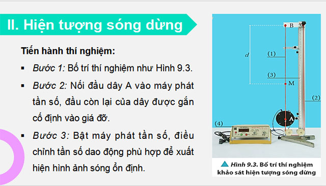 Giáo án PowerPoint Vật lí 11 Bài 9: Sóng dừng