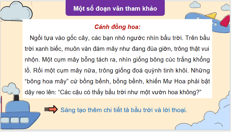 Bài 4: Viết bài văn kể chuyện sáng tạo