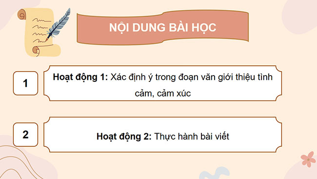 PowerPoint Luyện tập viết đoạn văn thể hiện tình cảm, cảm xúc (Tìm ý, sắp xếp ý)