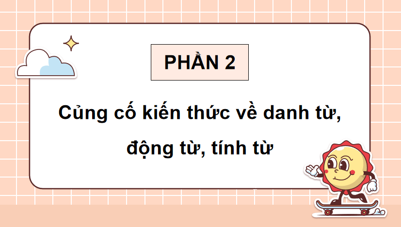 Bài 1: Luyện tập về danh từ, động từ, tính từ