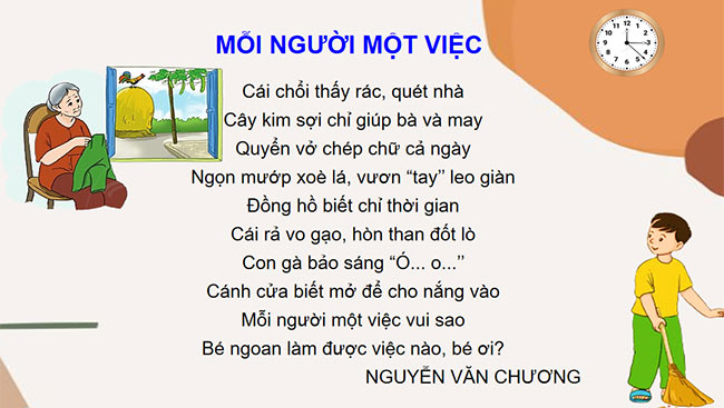PowerPoint Đọc: Mỗi người một việc